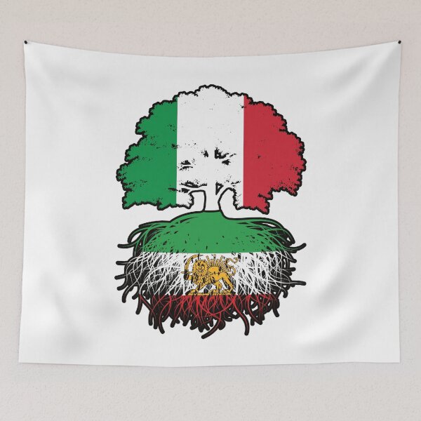 Item preview, Italian Grown, Iranian Roots – Lion and Sun Heritage Design designed and sold by FlagX.