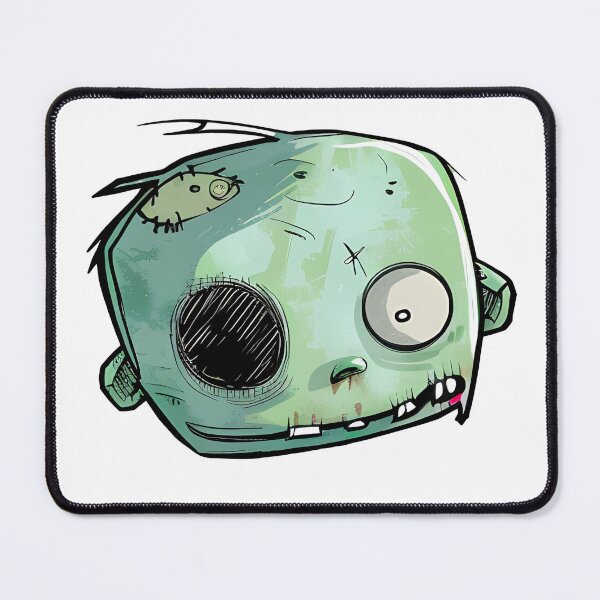 Item preview, Creepy Cute Zombie Baby Head Sketch - Green Kawaii Undead Cartoon Illustration Art Print designed and sold by DesignArtist.ia.