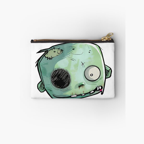 Item preview, Creepy Cute Zombie Baby Head Sketch - Green Kawaii Undead Cartoon Illustration Art Print designed and sold by DesignArtist.ia.