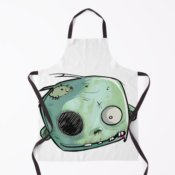 Item preview, Creepy Cute Zombie Baby Head Sketch - Green Kawaii Undead Cartoon Illustration Art Print designed and sold by DesignArtist.ia.