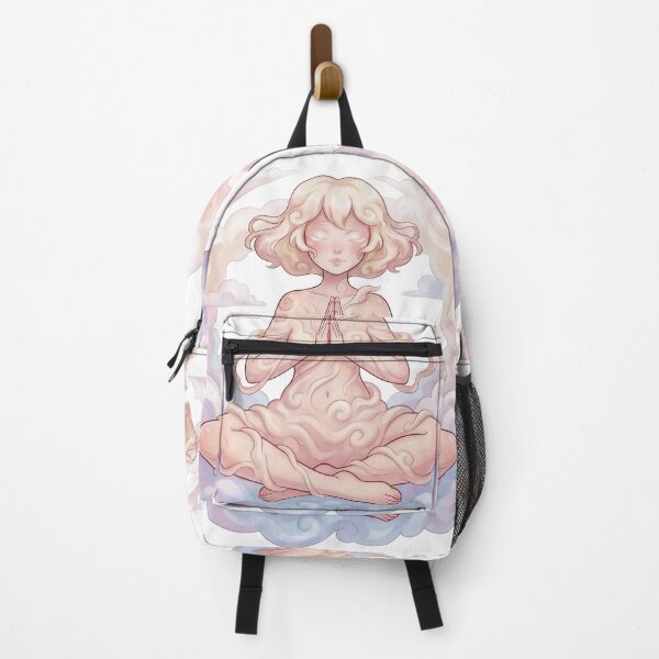 Item preview, Meditative cloud girl in a circular cloud arrangement designed and sold by OtterlyAssets.
