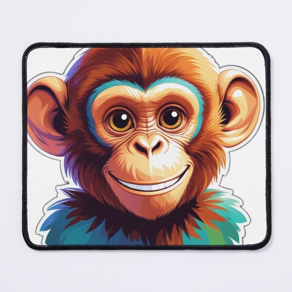 Item preview, Cute Kawaii Monkey Face designed and sold by MiniPrintMagic.