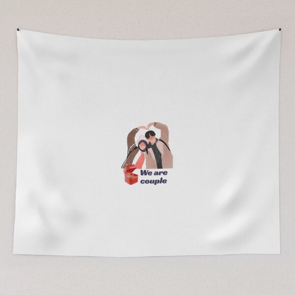 Item preview, Romantic Muslim Couple Making Heart Sign Illustration designed and sold by PhantomArtStore.