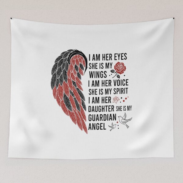 Item preview, Mother Remembrance : Guardian Angel Daughter Shirt, Memorial gift for Mom, I Am Her Eyes She Is My Wings, Sympathy Gift, Heaven Mom designed and sold by Merchall  store.