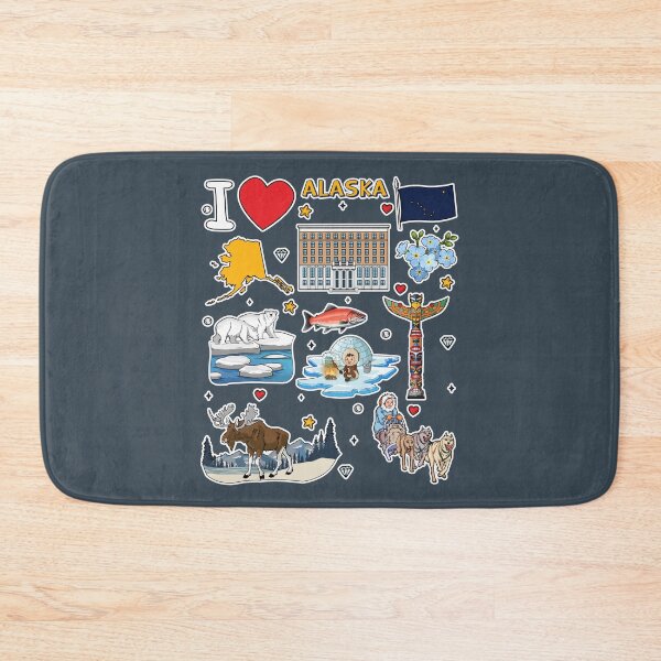 Item preview, Alaska State Symbols & Wildlife Adventure Sticker Pack designed and sold by mashmosh.