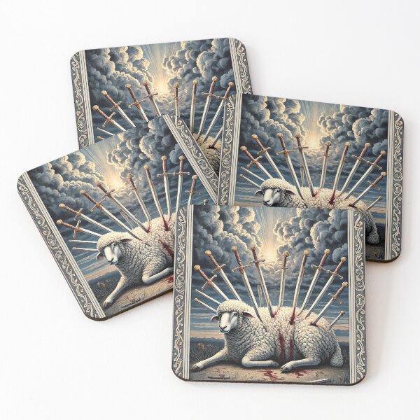 Item preview, Sheepism – Ten of Swords Tarot Card designed and sold by Thpoar.