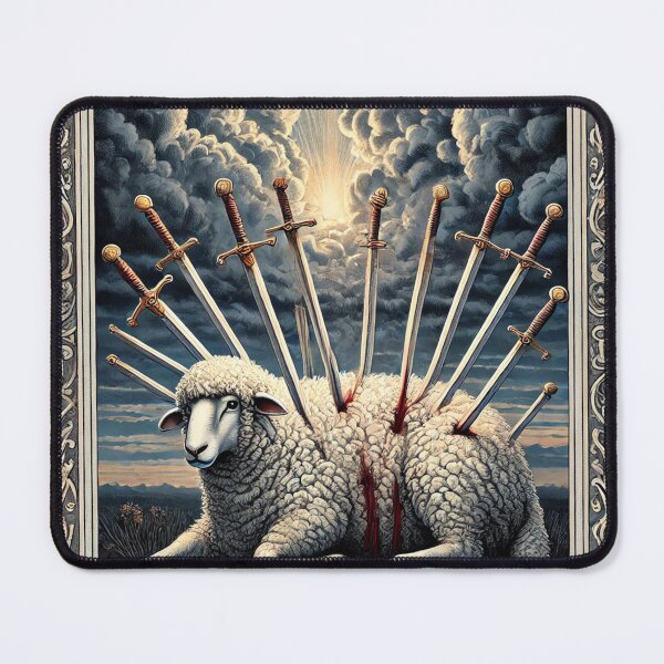 Item preview, Sheepism – Ten of Swords Tarot Card designed and sold by Thpoar.