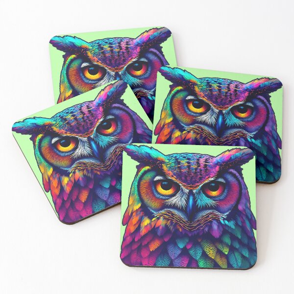 Item preview, Owl Neon Spectrum – Spiritual Vision Art designed and sold by Neer arts.