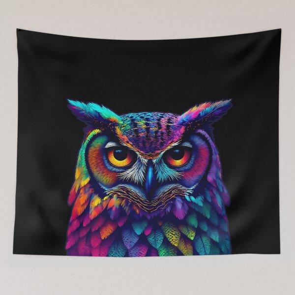 Item preview, Owl Neon Spectrum – Spiritual Vision Art designed and sold by Neer arts.