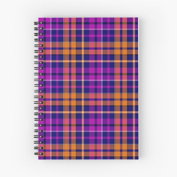 Item preview, Purple and Orange Tartan Plaid On Blue Background  designed and sold by PatternTitan.