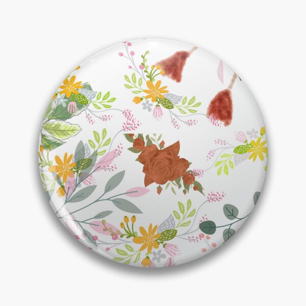 Item preview, Soft Floral Garden Pattern Sage Green Botanical Art designed and sold by NilofaDesigns.