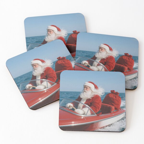 Item preview, Santa Claus Delivering Gifts By Speedboat designed and sold by Maria Dryfhout.