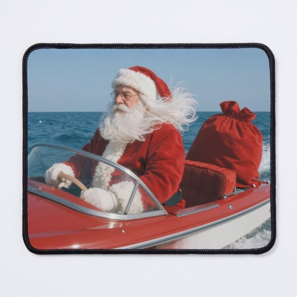Item preview, Santa Claus Delivering Gifts By Speedboat designed and sold by Maria Dryfhout.