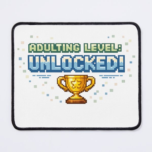 Item preview, Adulting Level Unlocked Retro 8-Bit Pixel Art T-Shirt designed and sold by goodcrystals.