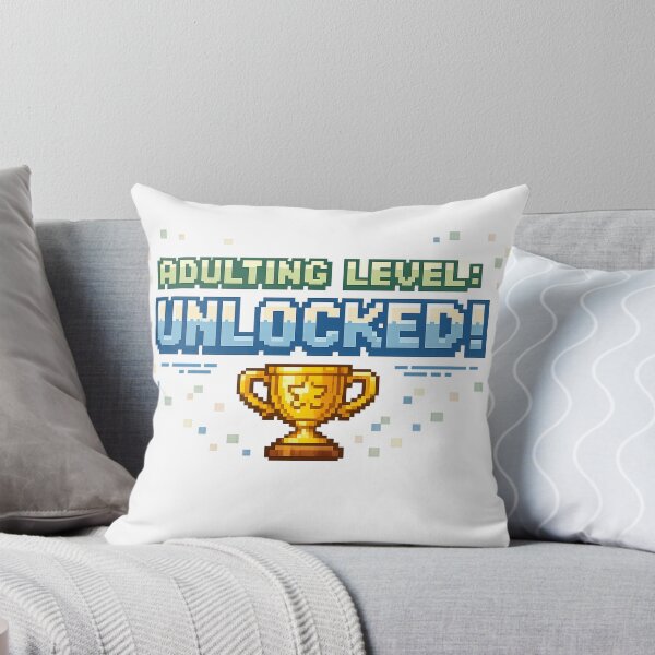 Item preview, Adulting Level Unlocked Retro 8-Bit Pixel Art T-Shirt designed and sold by goodcrystals.
