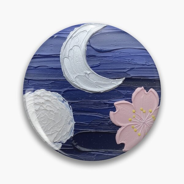 Item preview, Impasto-Style Digital Art: Snow Moon Flower Introspection designed and sold by EEpression.