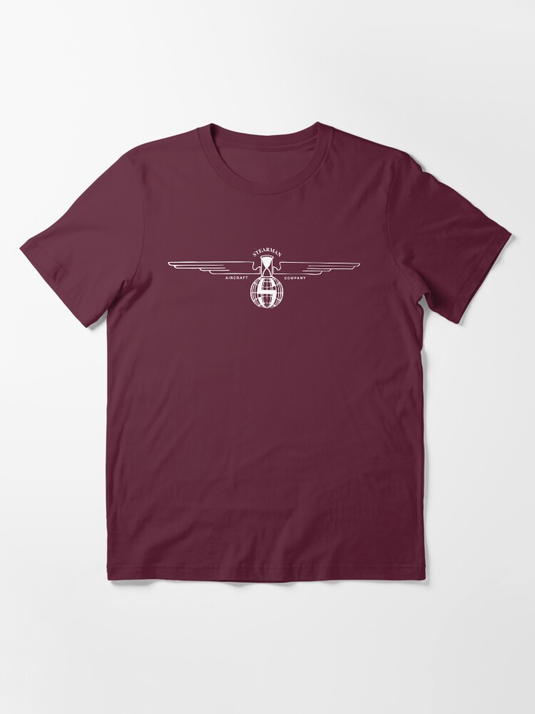 Alternate view of Stearman Aircraft Logo (White) Essential T-Shirt