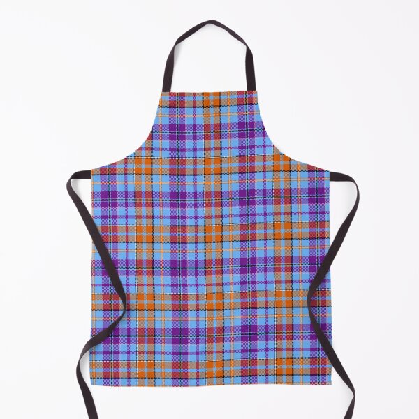 Item preview, Purple and Orange Tartan Plaid On Blue Background designed and sold by PatternTitan.