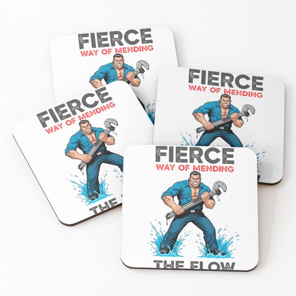 Item preview, Fierce Way of Mending – Powerful Plumber with Wrench Illustration designed and sold by C3J7.