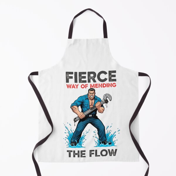 Item preview, Fierce Way of Mending – Powerful Plumber with Wrench Illustration designed and sold by C3J7.