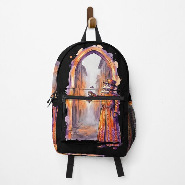 Item preview, Vibrant Plague Doctor: The Lantern Keeper (Watercolor Gothic Art) designed and sold by ColorTheoryLab.