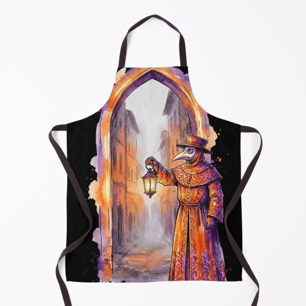 Item preview, Vibrant Plague Doctor: The Lantern Keeper (Watercolor Gothic Art) designed and sold by ColorTheoryLab.