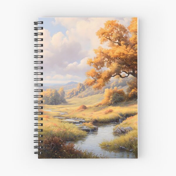 Item preview, Golden Autumn Valley | Serene Nature Landscape Art designed and sold by T-pocket.