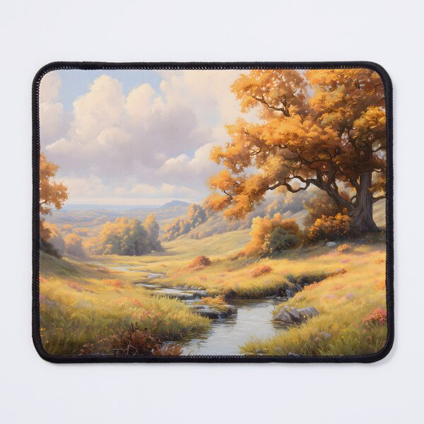 Item preview, Golden Autumn Valley | Serene Nature Landscape Art designed and sold by T-pocket.
