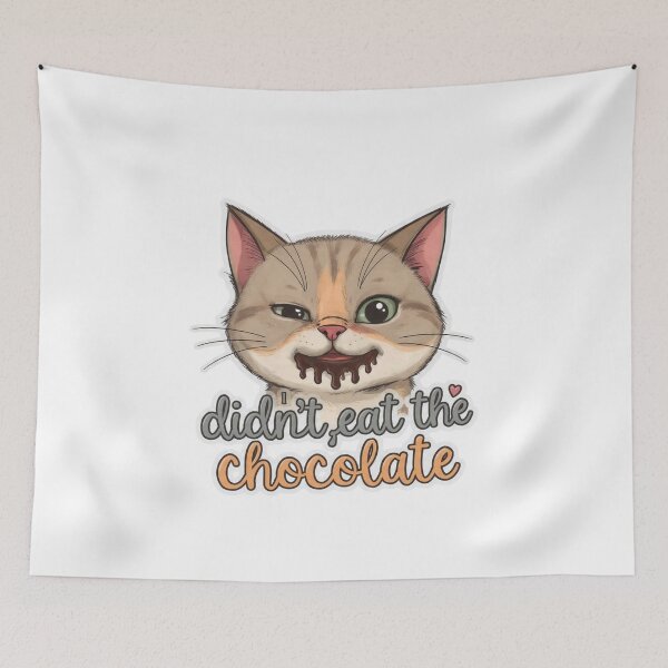 Item preview, Cat Denies Eating Chocolate with Evidence designed and sold by PluffyPanda.