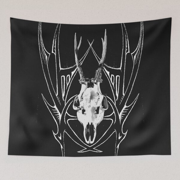 Item preview, Neo-Tribal Deer Skull - Dark Art Gothic Aesthetic designed and sold by Dziabacz13.