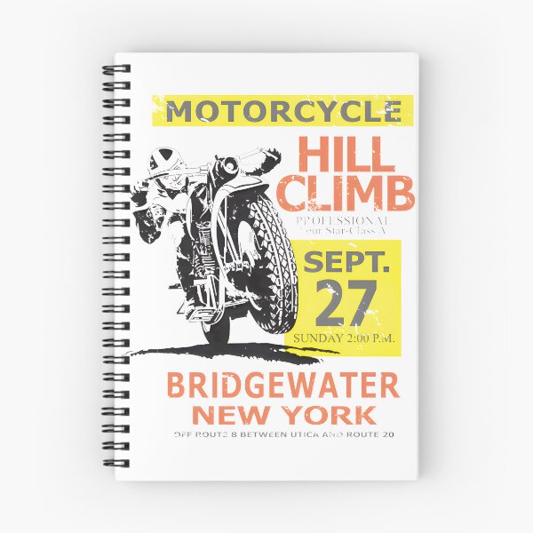 Item preview, Motorcycle Hill Climb Vintage Poster Art, Merch By Amazon, Redbubble, Teepublic, Limited Edition, P designed and sold by OddlyUpliftings.