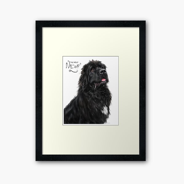 The Noble Newfoundland Dog Framed Art Print