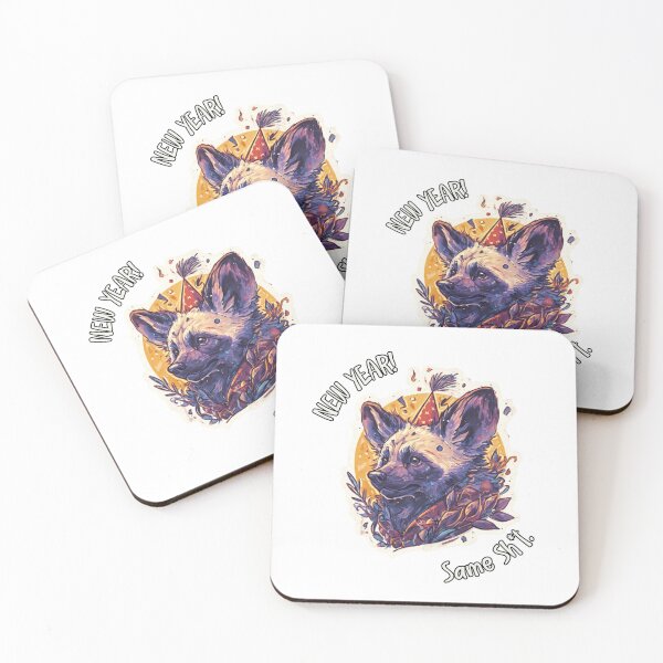 Item preview, Cute Raccoon New Year Same Sh*t Meme Art designed and sold by KZurHTPC.