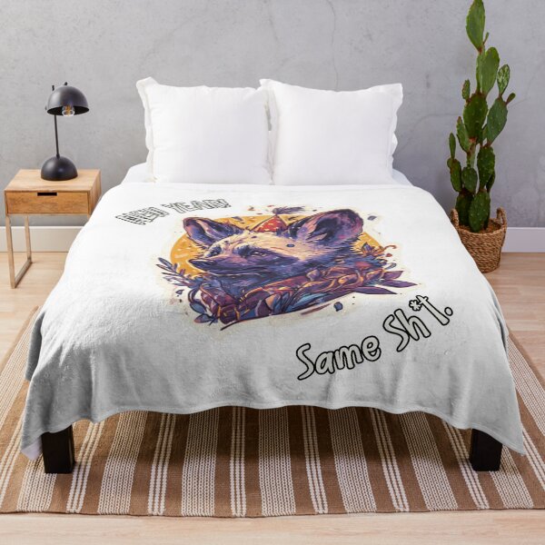 Item preview, Cute Raccoon New Year Same Sh*t Meme Art designed and sold by KZurHTPC.