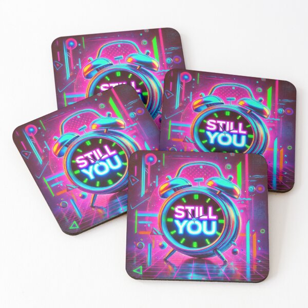 Item preview, Still You – Neon Retro Alarm Clock (Self-Love Affirmation) designed and sold by ComedyInkFactor.