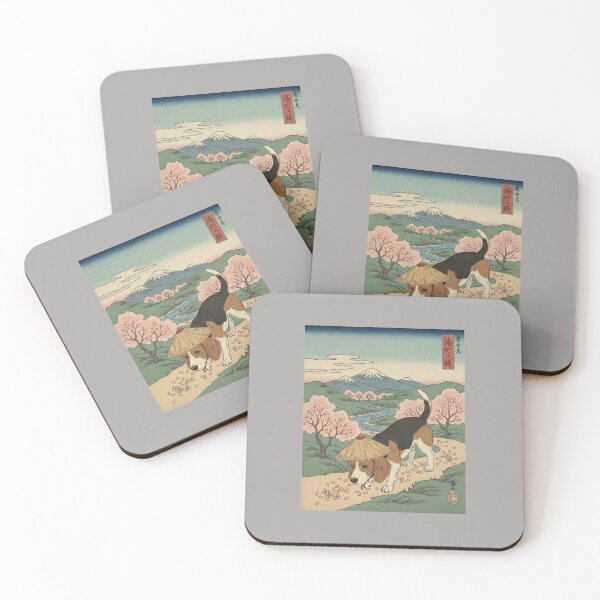 Item preview, The Beagle Wayfarer - Edo Period Traveler designed and sold by UkiyoPets.