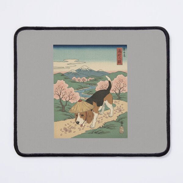 Item preview, The Beagle Wayfarer - Edo Period Traveler designed and sold by UkiyoPets.