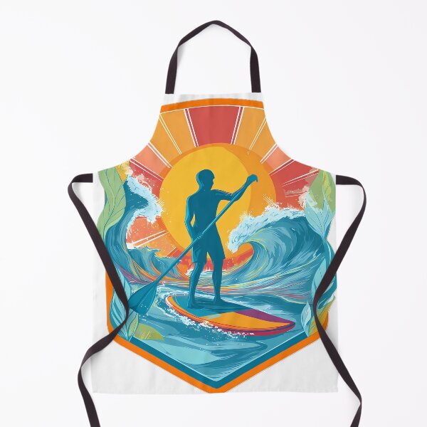 Item preview, Paddle in the sunset - shield shape design designed and sold by T-pocket.