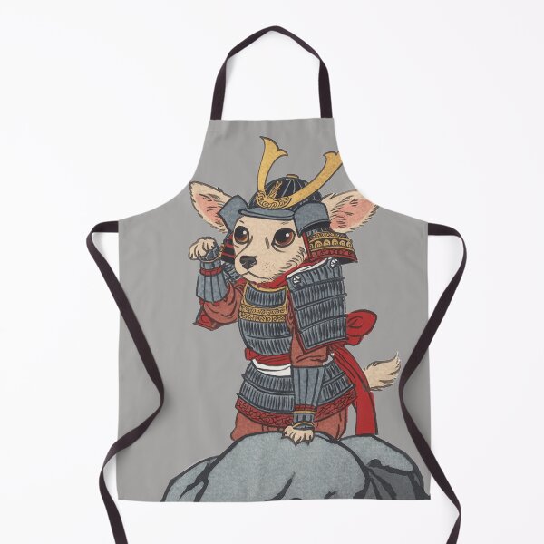 Item preview, Pocket-Sized Ronin - Chihuahua Woodcut Art designed and sold by UkiyoPets.