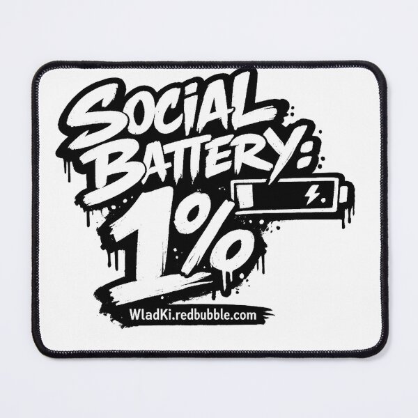 Item preview, Social battery critically low designed and sold by WladKi.