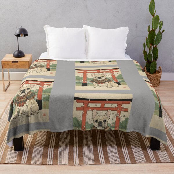 Item preview, The Imperial Frenchie - Shogun Protector Ukiyo-e designed and sold by UkiyoPets.