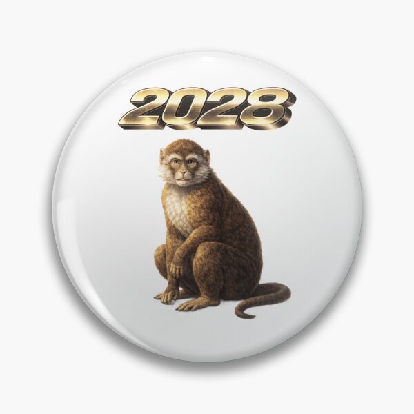 Item preview, 2028 Year of the Monkey Eastern Zodiac Intelligence Creativity Energy Design designed and sold by AlexLineArt.