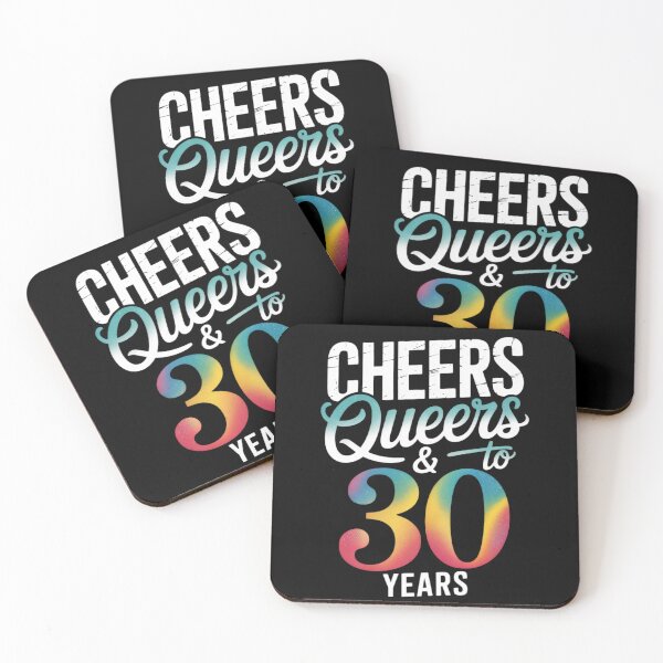 Item preview, Cheers and queers to 30 years, 30th birthday gay pride LGBTQ designed and sold by MarryIsMonth.