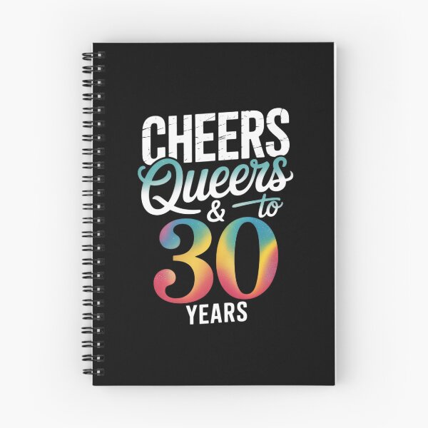 Item preview, Cheers and queers to 30 years, 30th birthday gay pride LGBTQ designed and sold by MarryIsMonth.