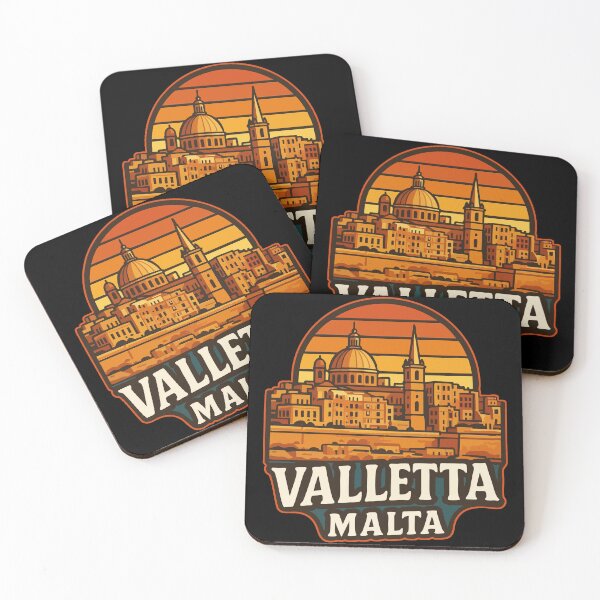Item preview, Valletta Malta Retro Vintage Travel designed and sold by TomFrontierArt.
