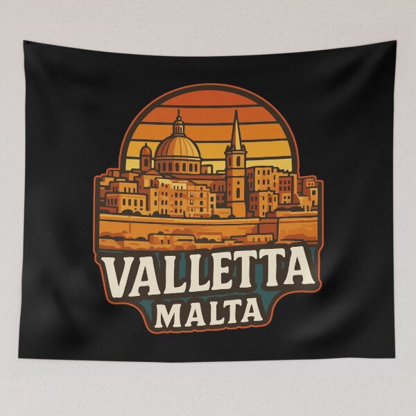 Item preview, Valletta Malta Retro Vintage Travel designed and sold by TomFrontierArt.