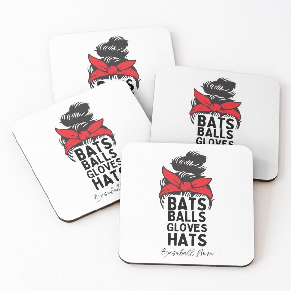 Item preview, Baseball Mom Life - Messy Bun Red Bandana Bats Balls Gloves Hats designed and sold by CulDeSacCreate.