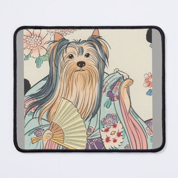 Item preview, Meditating Yorkie - Calm Temple Ukiyo-e designed and sold by UkiyoPets.