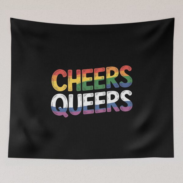 Item preview, Cheers Queers Straight Ally LGBTQ Gay Pride Month Men Women designed and sold by FadeOfThrone.