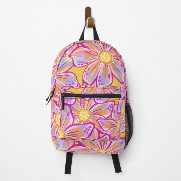 Item preview, Expressive Summer Painterly Florals - Magenta Blue Yellow Summer Warm Tones designed and sold by thecolorbirdie.